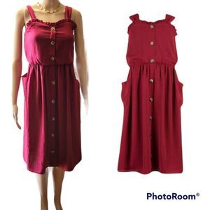 Speechless Big Girls Sleeveless Sundress cabernet color‎